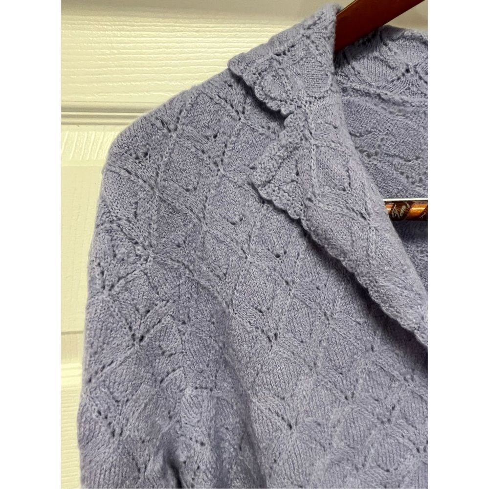 Pendleton Lavender Wool Single Button Cardigan Sw… - image 3